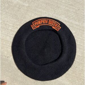 Goth Halloween Pumpkin Queen beret hat